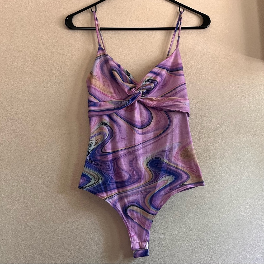 Purple Marble Body Suit